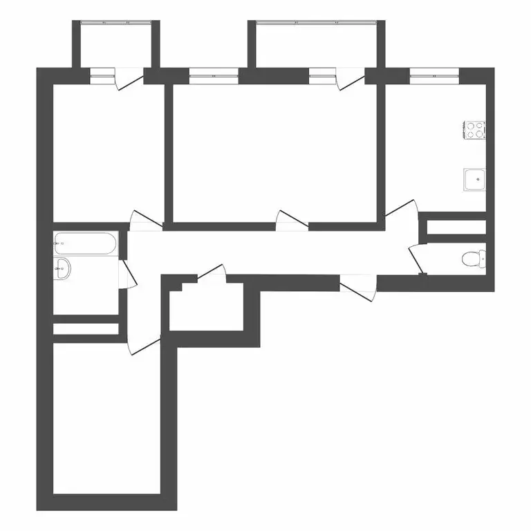 3-комнатная квартира: Тюмень, улица Прокопия Артамонова, 4 (85.9 м) - Фото 1