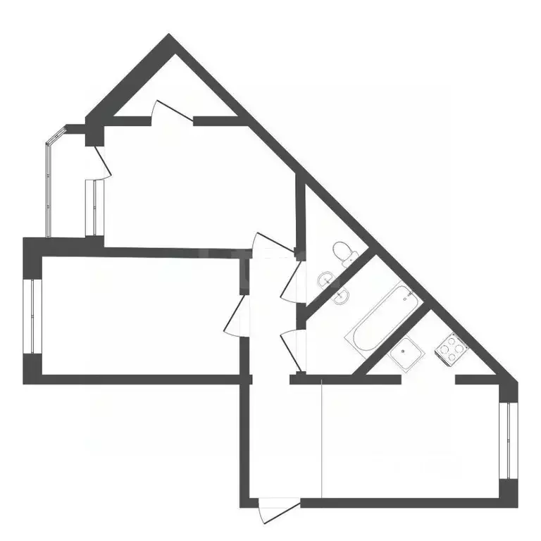 2-к кв. Тюменская область, Тюменский район, д. Дударева ул. ... - Фото 1