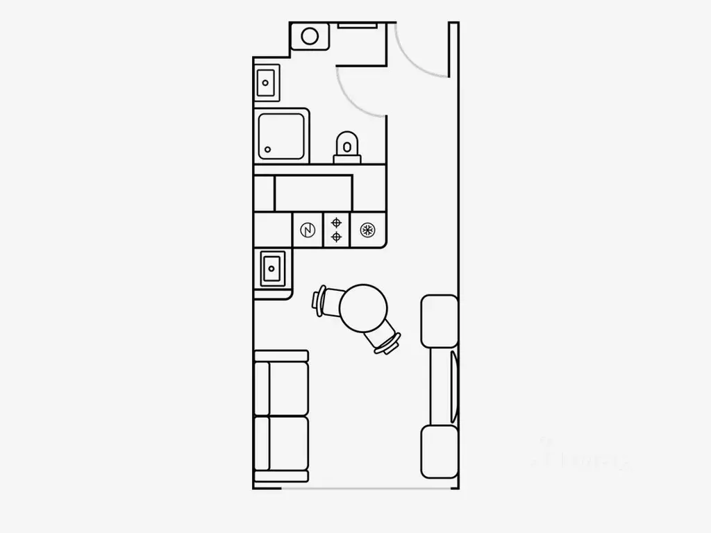 Студия Москва Шелепихинская наб., 34к4 (25.0 м) - Фото 1