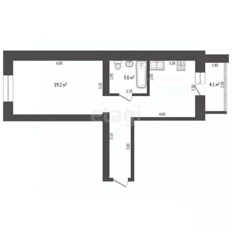 1-к кв. Тюменская область, Тюмень ул. Мельникайте, 142А (43.9 м) - Фото 2