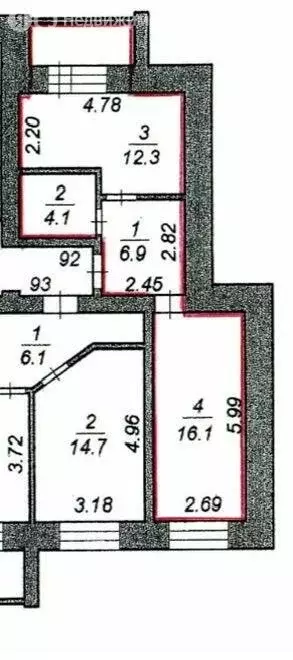 1-комнатная квартира: Благовещенск, улица Василенко, 3/4 (39.4 м) - Фото 1