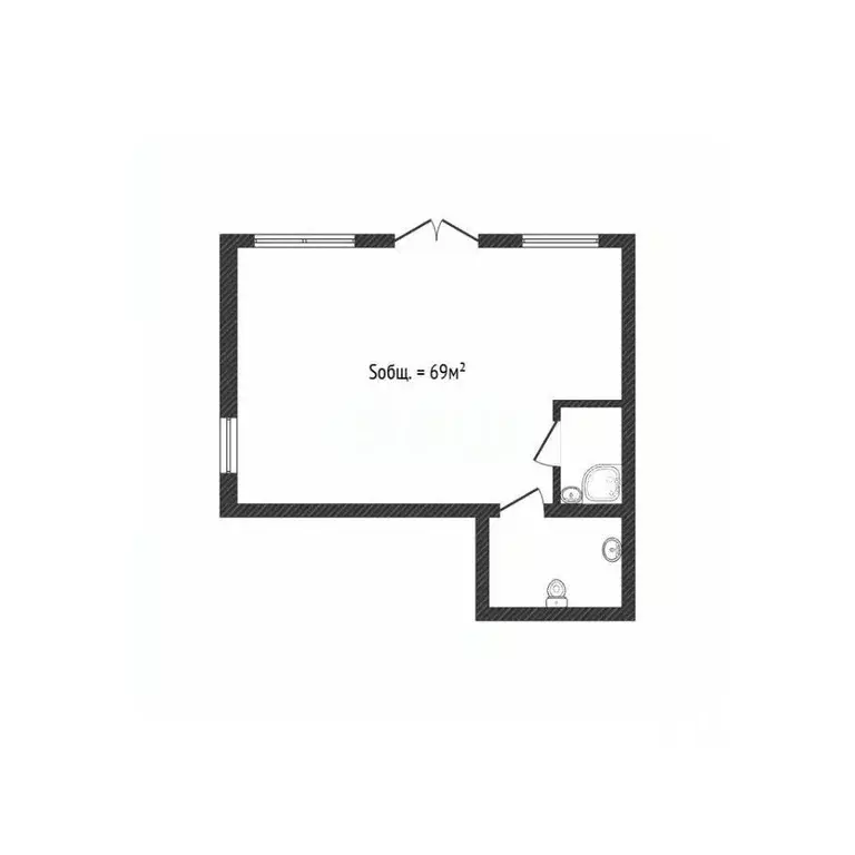 Помещение свободного назначения в Новосибирская область, Кольцово рп ... - Фото 2