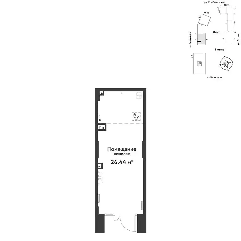 Торговая площадь (26.44 м) - Фото 1