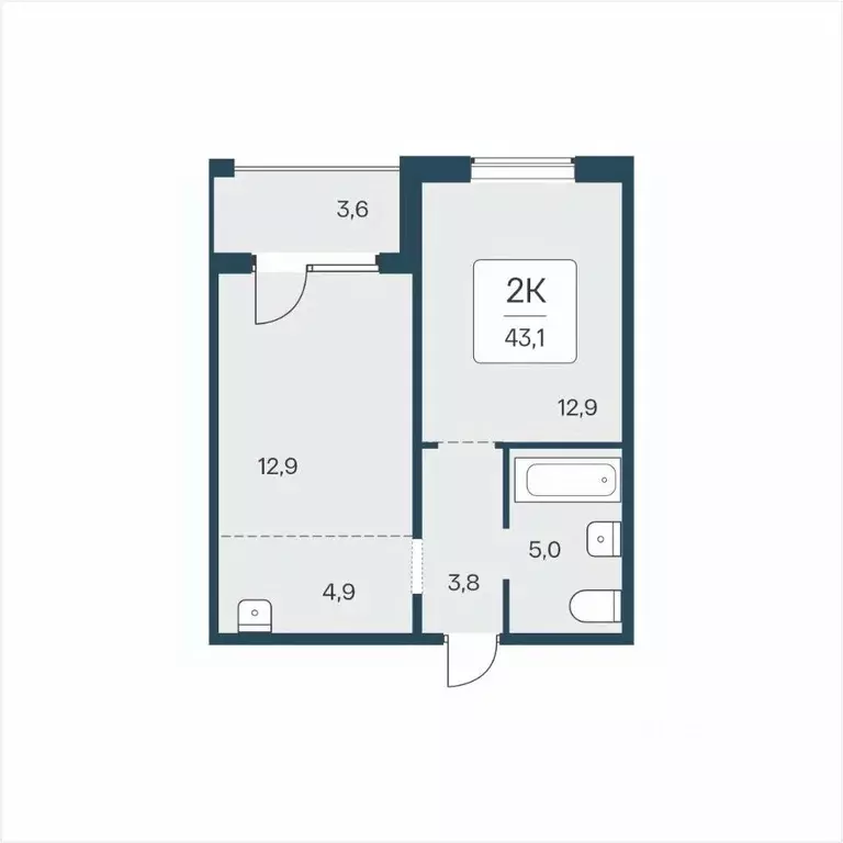 2-к кв. Новосибирская область, Новосибирск ул. Сибиряков-Гвардейцев, ... - Фото 1