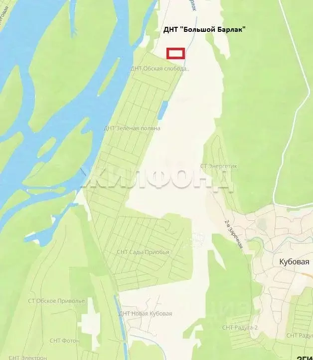 Участок в Новосибирская область, Новосибирский район, Кубовинский ... - Фото 2