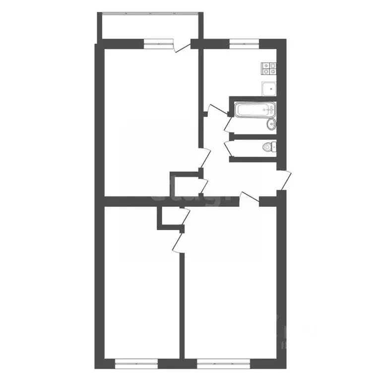 3-к кв. Тульская область, Болохово Киреевский район, ул. Ленина, 17 ... - Фото 1