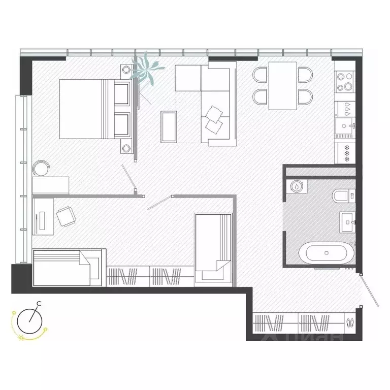 3-к кв. Приморский край, Владивосток ул. Нейбута (61.57 м) - Фото 1