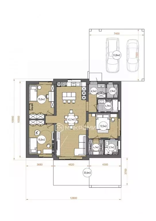 Дом в Челябинская область, Сосновский муниципальный округ, с. ... - Фото 1