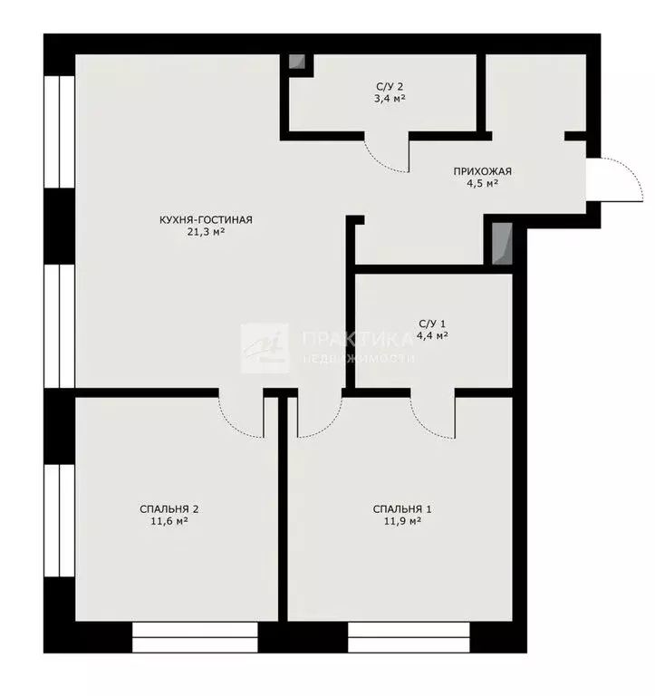 3-комнатная квартира: Москва, улица Академика Челомея, 1А (61.1 м) - Фото 0