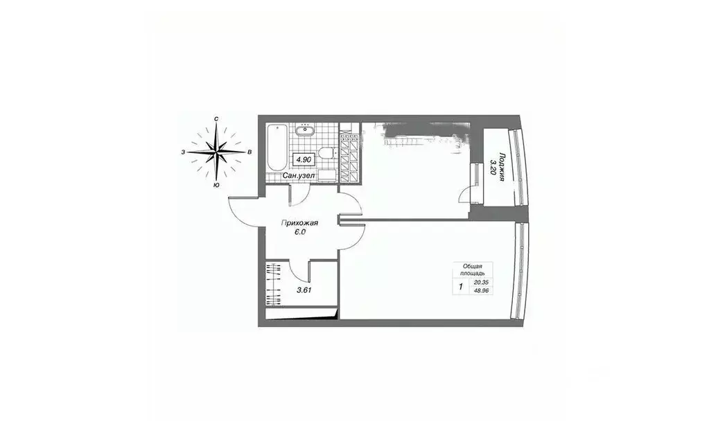 1-к кв. Татарстан, Казань Танковая ул., 2 (50.0 м) - Фото 2