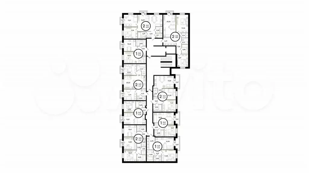 2-к. квартира, 68,8 м, 4/4 эт. - Фото 1