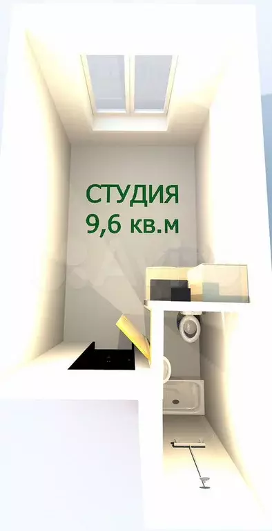 Квартира-студия, 10 м, 1/5 эт. - Фото 1