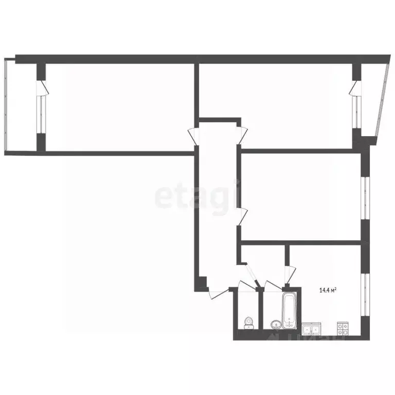 Комната Москва Мичуринский просп., 38 (14.4 м) - Фото 2