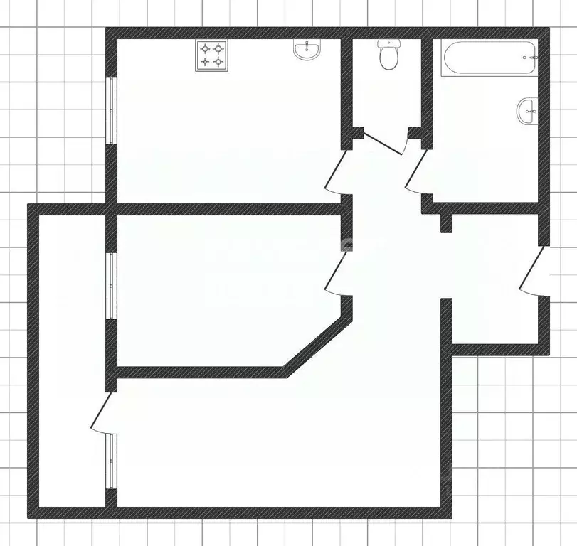 2-к кв. Липецкая область, Липецк ул. Имени Семашко, 25 (46.0 м) - Фото 2