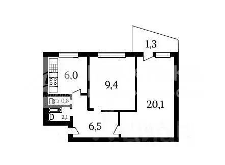 2-к кв. Москва ул. Академика Скрябина, 28К2 (45.0 м) - Фото 2