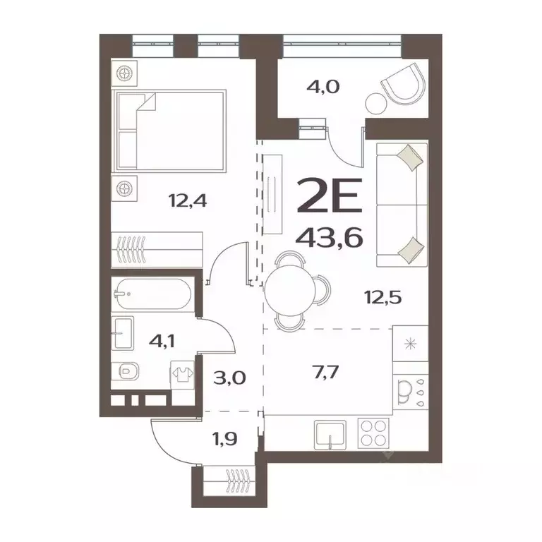 1-к кв. Приморский край, Владивосток ул. Коммунаров, 15к1 (41.6 м) - Фото 1