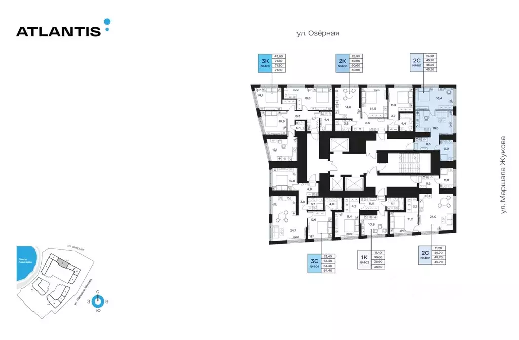 2-к кв. Башкортостан, Уфа Сипайлово жилрайон, Атлантис жилой комплекс ... - Фото 2