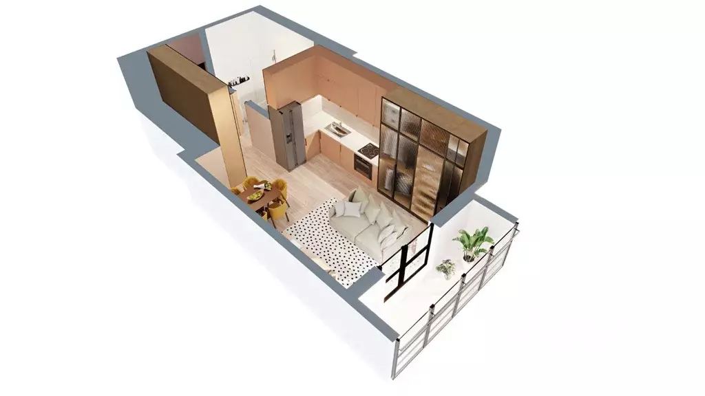 Студия Башкортостан, Нефтекамск ул. Строителей, 29А (32.12 м) - Фото 2