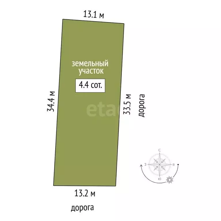 Участок в Тюмень, садовое товарищество Степное, Вишнёвая улица (4.4 м) - Фото 2