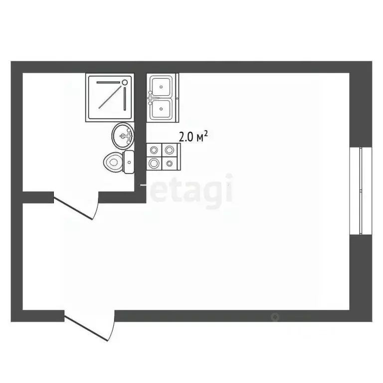 Студия Тюменская область, Уватский район, пос. Туртас Октябрьская ул., ... - Фото 2