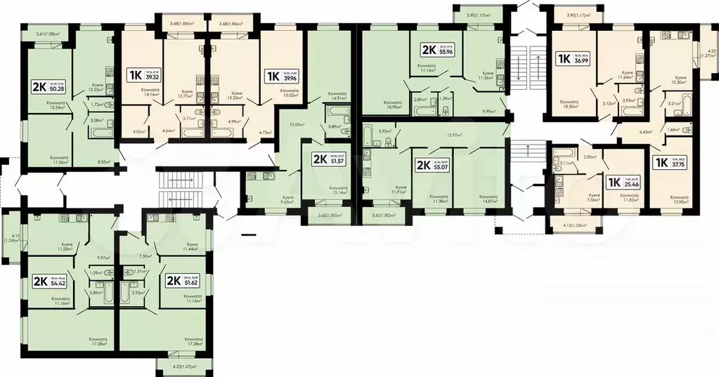 1-к. квартира, 37 м, 1/4 эт. - Фото 1