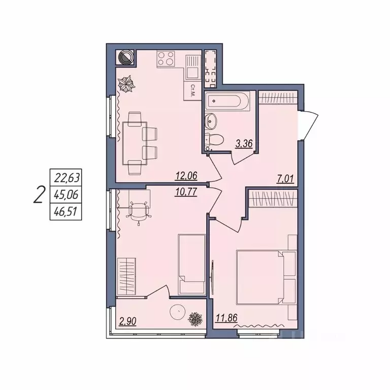 2-к кв. Волгоградская область, Волгоград ул. Тракторостроителей, 31/1 ... - Фото 0