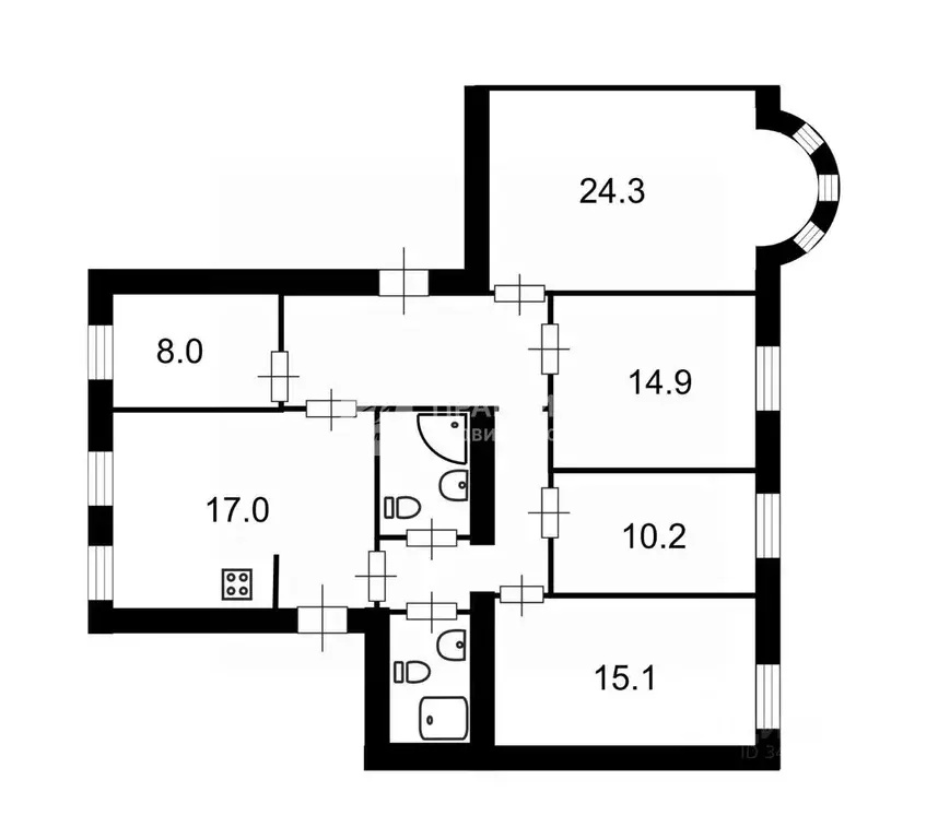 5-к кв. Москва Садовая-Черногрязская ул., 3БС1 (128.0 м) - Фото 2