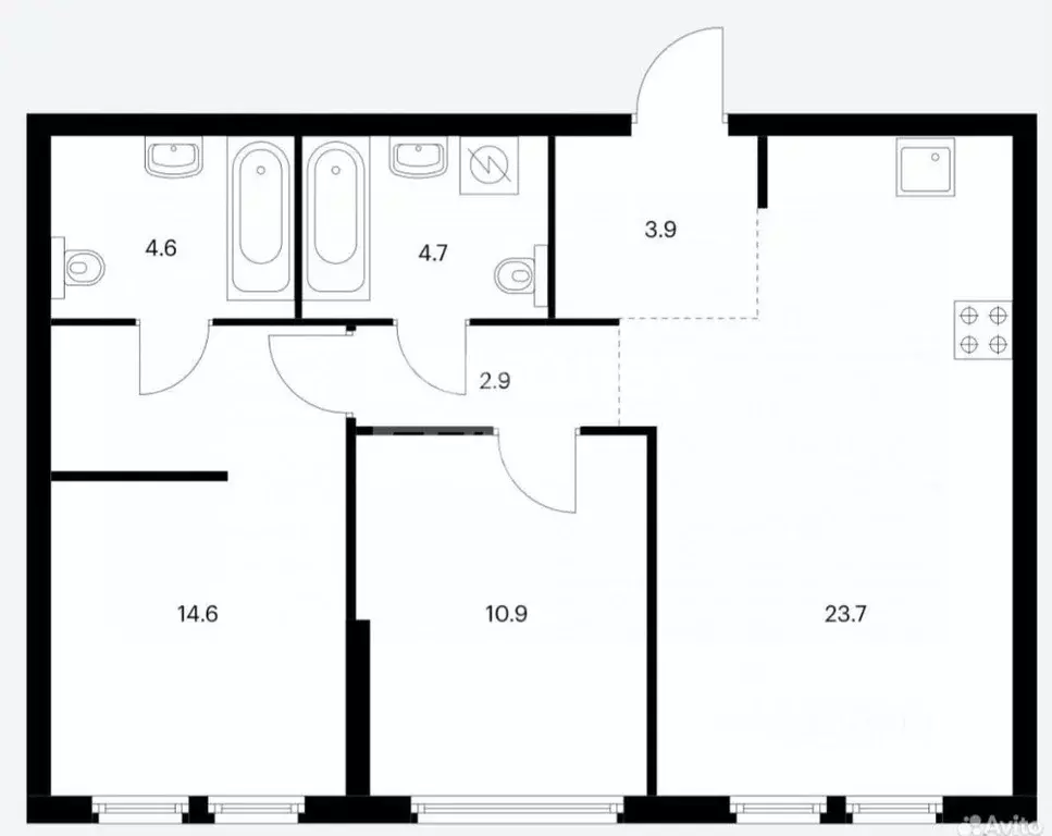 2-к кв. Москва Кронштадтский бул., 9С21 (65.3 м) - Фото 1