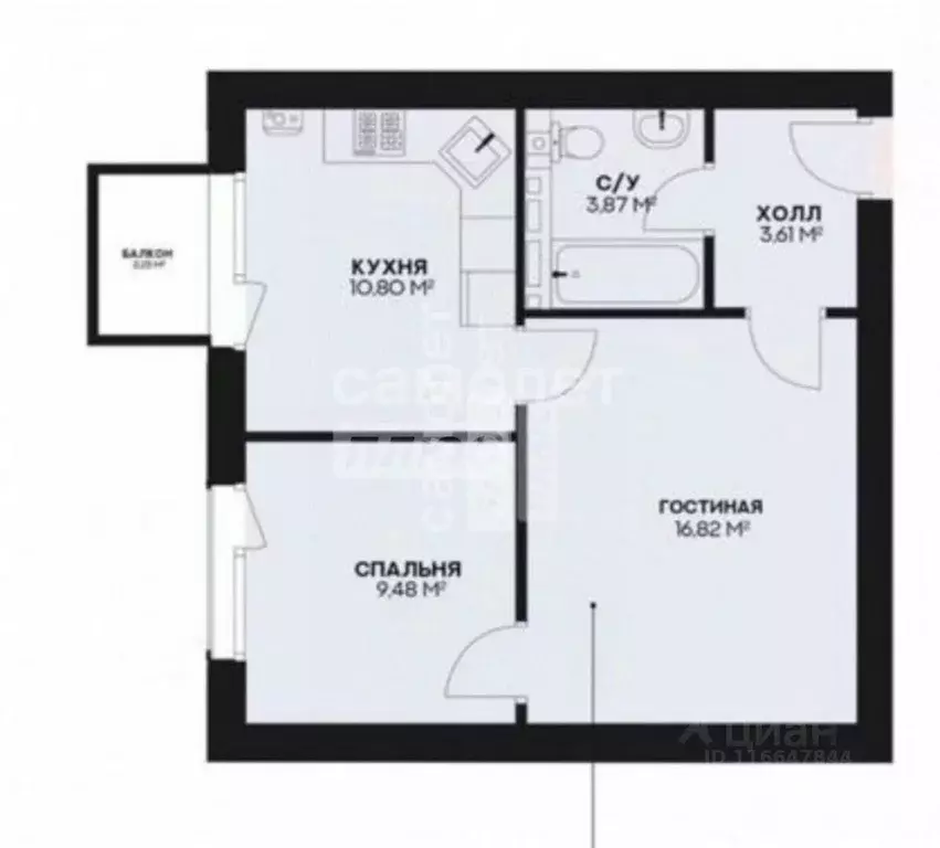 2-к кв. Дагестан, Дербент пер. Карла Маркса, 59А (48.9 м) - Фото 2