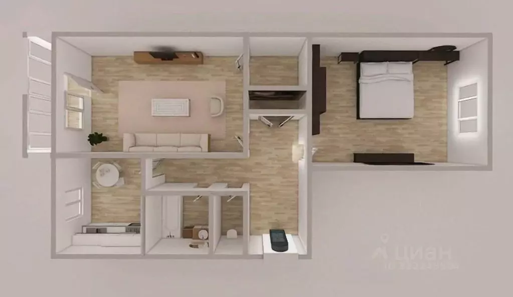 2-к кв. Нижегородская область, Кстово 3-й мкр, 13 (46.2 м) - Фото 2