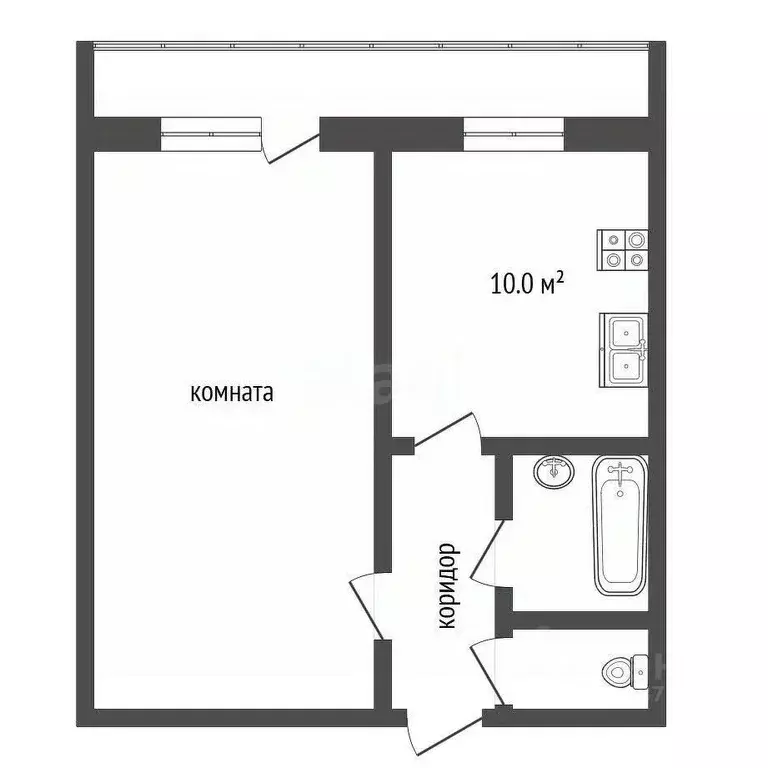 1-к кв. Орловская область, Орел Почтовый пер., 6 (37.2 м) - Фото 0