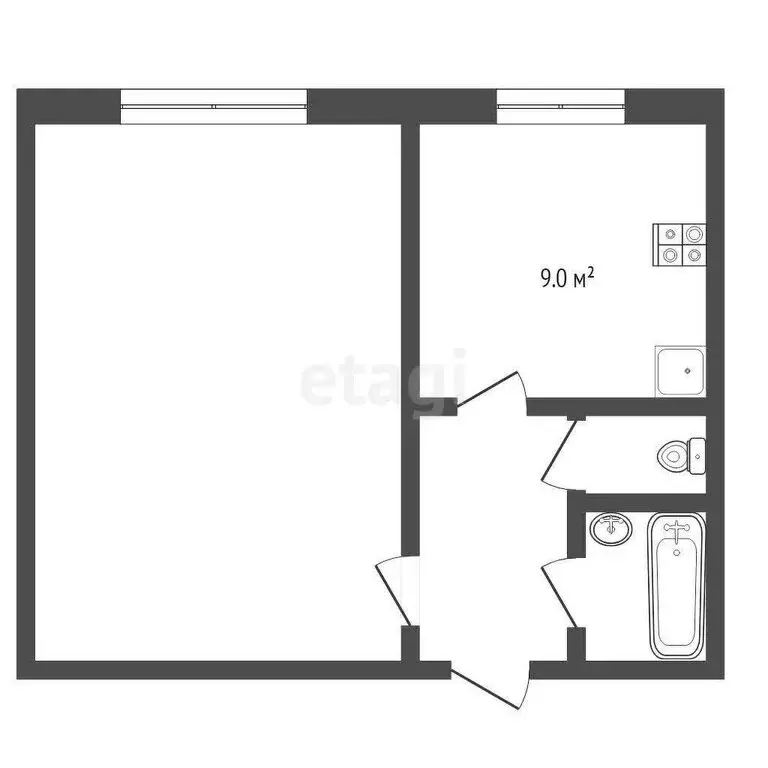 1-комнатная квартира: Челябинск, Комсомольский проспект, 112 (33 м) - Фото 1
