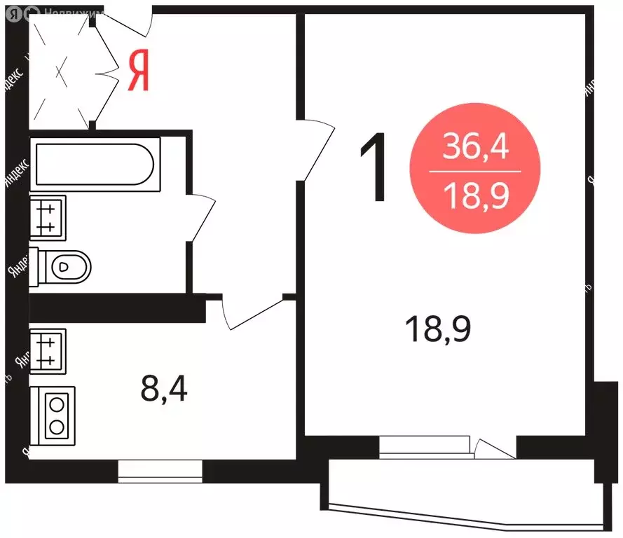 1-комнатная квартира: Москва, Туристская улица, 12к1 (39 м) - Фото 0