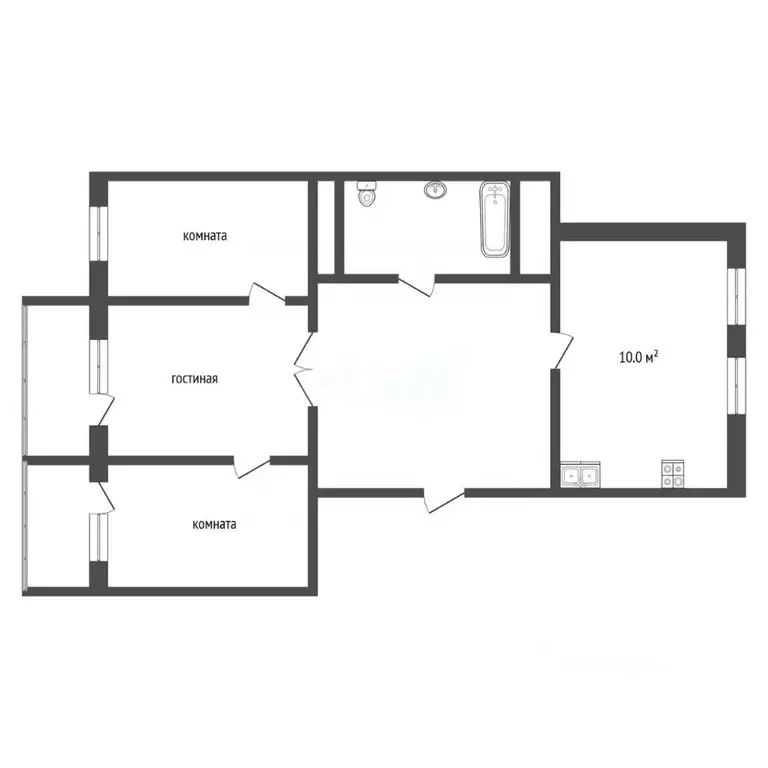 3-к кв. Тюменская область, Тюмень Тарманы мкр, ул. Малышева, 18 (72.8 ... - Фото 2