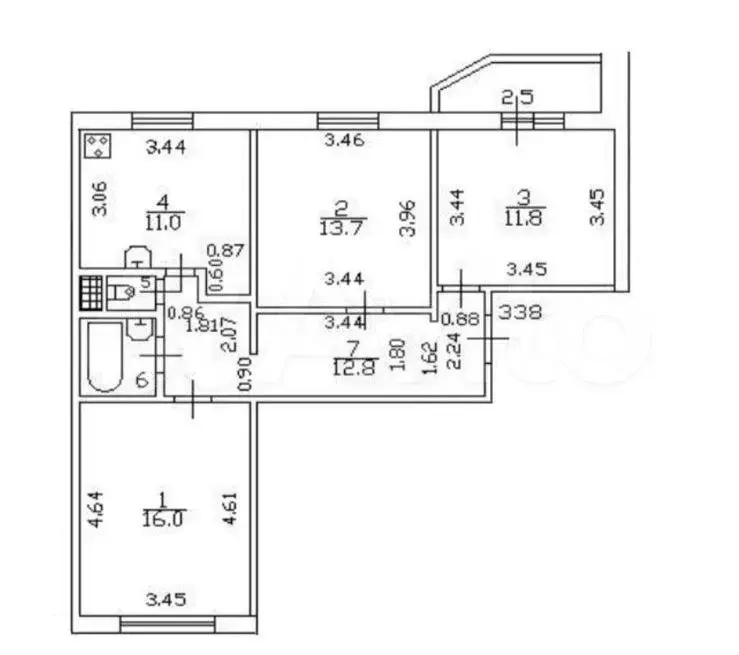 3-к. квартира, 70 м, 11/12 эт. - Фото 0