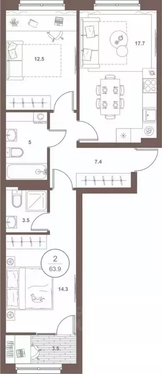 2-к кв. Пензенская область, Пенза Арбеково жилрайон, Дальнее Арбеково ... - Фото 1