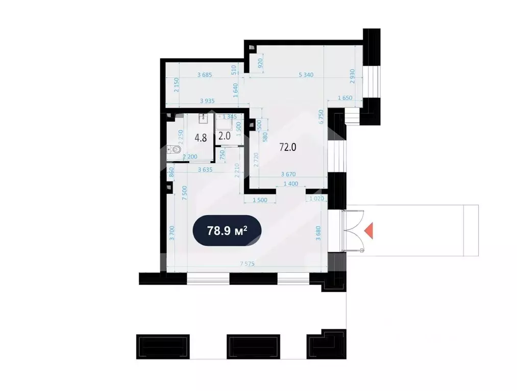 Помещение свободного назначения в Москва ул. Расплетина, вл2с1 (79 м) - Фото 2