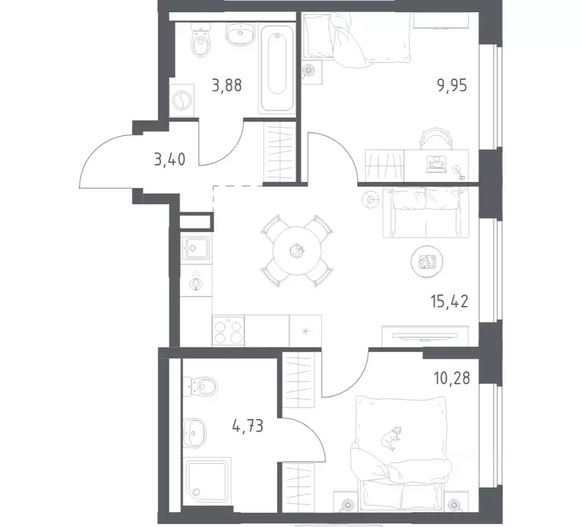 2-к кв. Московская область, Химки городской округ, д. Юрлово Пятницкие ... - Фото 1