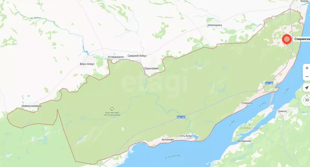 Участок в Ордынский район, село Кирза (8.8 м) - Фото 2