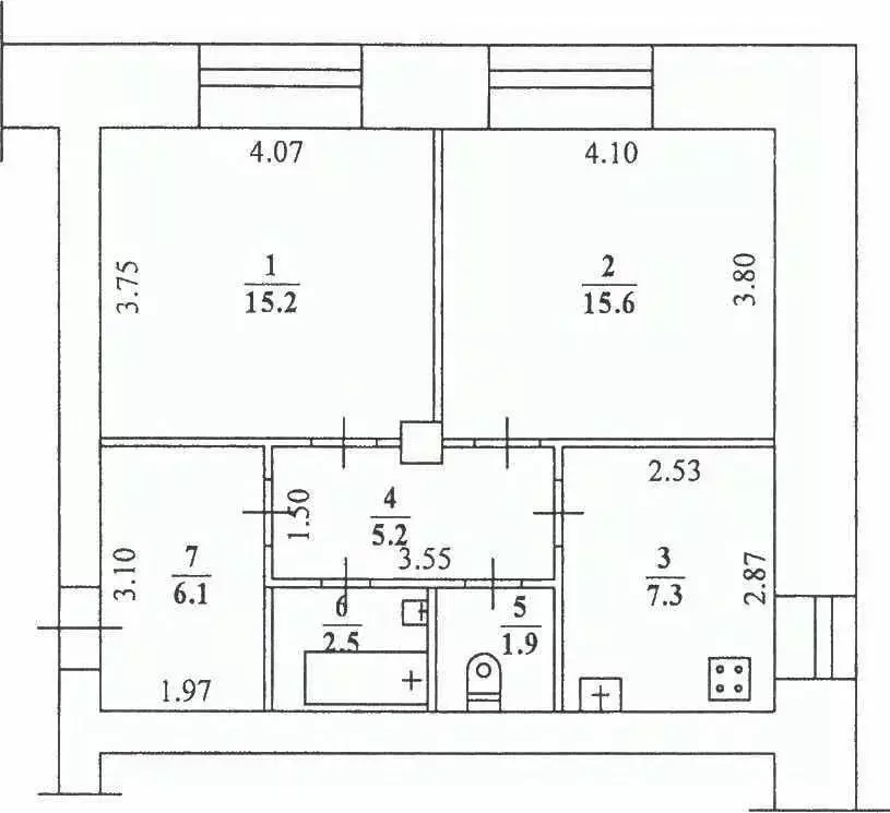 2-к кв. Саха (Якутия), Якутск просп. Ленина, 34 (52.0 м) - Фото 0