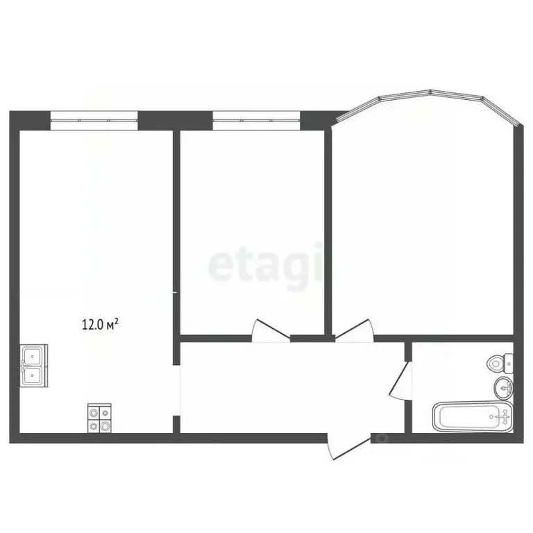 2-к кв. Краснодарский край, Анапа Анапское ш., 30к3 (53.0 м) - Фото 1