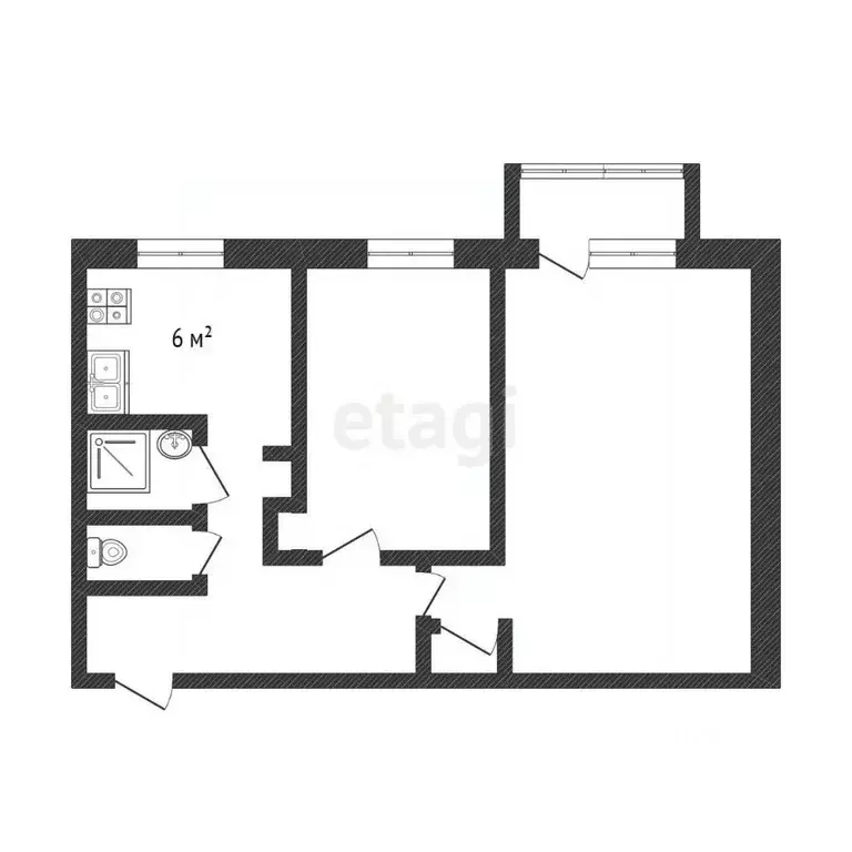 2-к кв. Санкт-Петербург Будапештская ул., 51 (50.9 м) - Фото 1