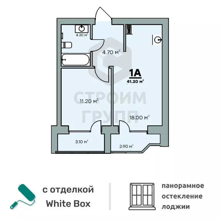 1-к кв. Владимирская область, Ковров Еловая ул., 94/3 (41.2 м) - Фото 0