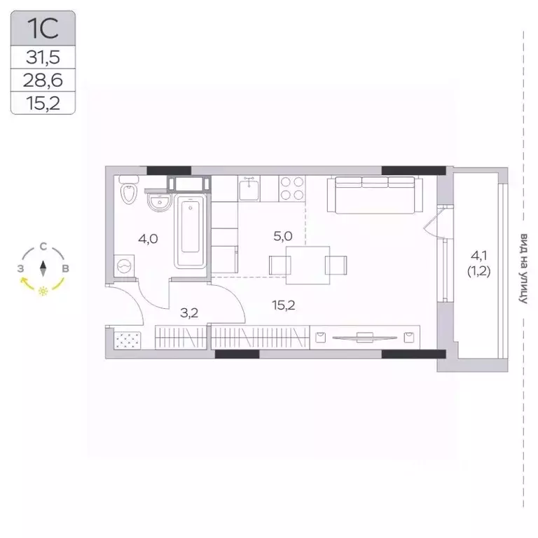 Студия Московская область, Мытищи городской округ, д. Пирогово ул. ... - Фото 1