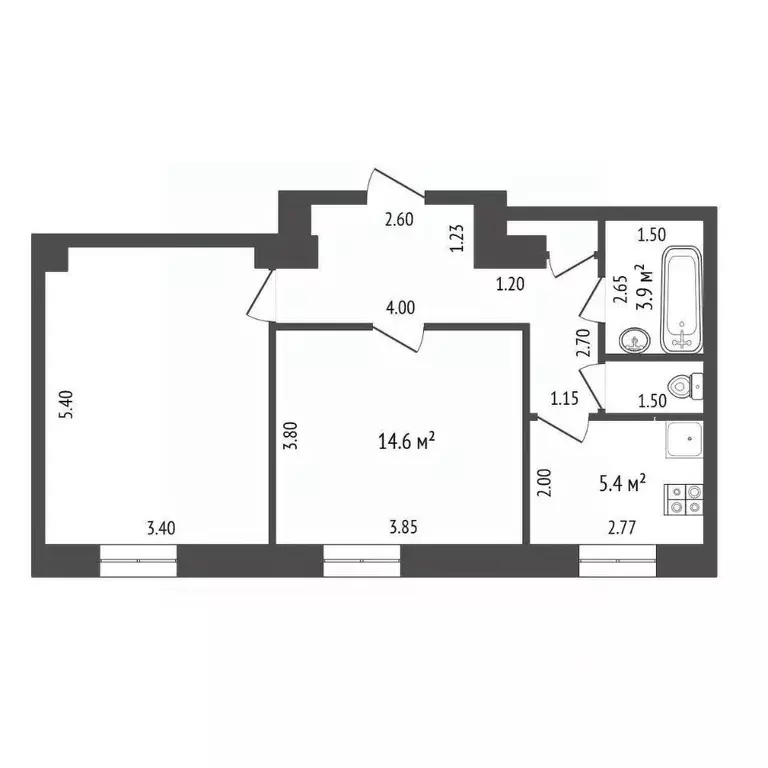 2-к кв. Тамбовская область, Тамбов Советская ул., 38А (54.6 м) - Фото 1