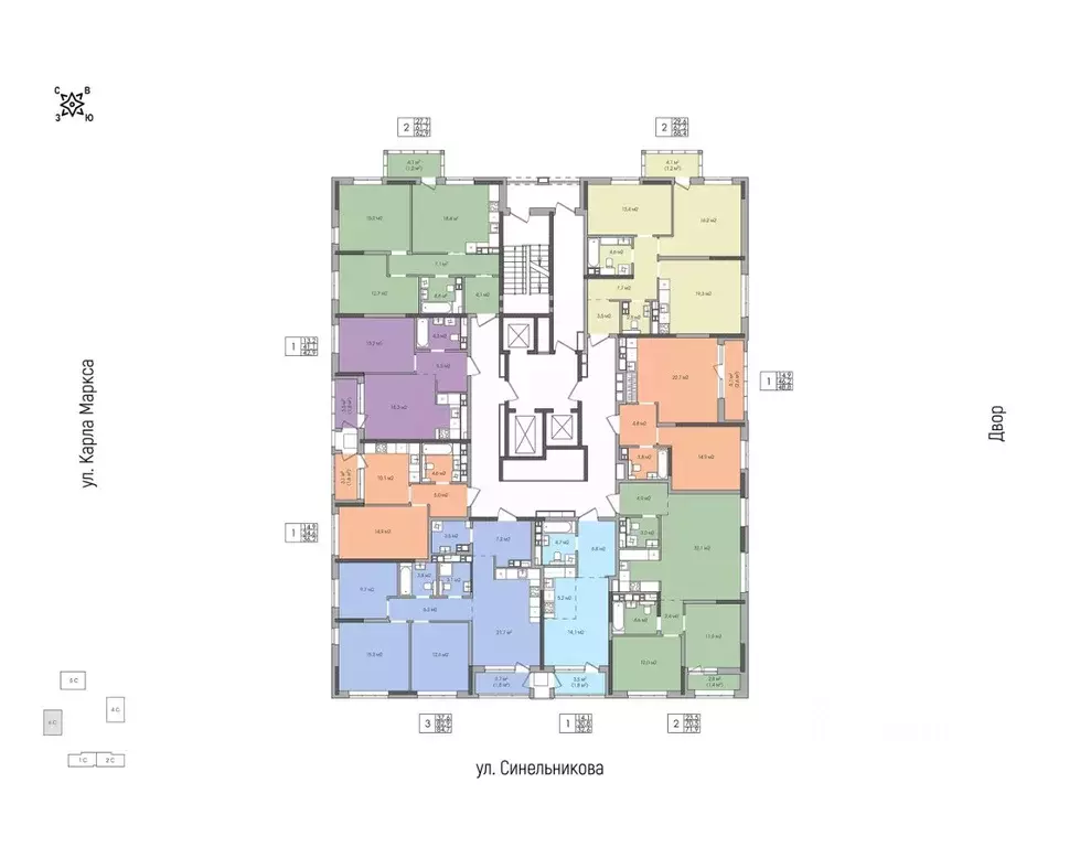 3-к кв. Хабаровский край, Хабаровск ул. Синельникова, 4 (84.8 м) - Фото 2