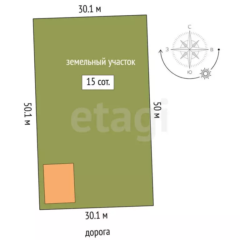 Участок в село Княжево, коттеджный посёлок Княжево, Солнечная улица ... - Фото 1