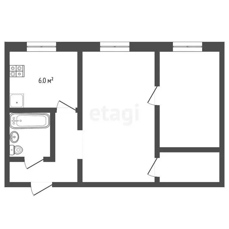 2-комнатная квартира: Константиновский, улица Ленина, 16 (40.5 м) - Фото 0