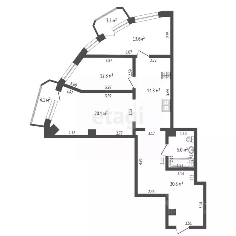 3-к кв. Крым, Ялта ул. К. Маркса, 18А (87.1 м) - Фото 2