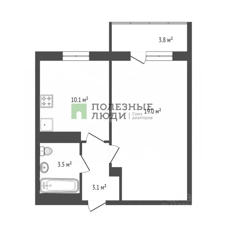 1-к кв. Красноярский край, Красноярск ул. Апрельская, 5И (35.8 м) - Фото 2